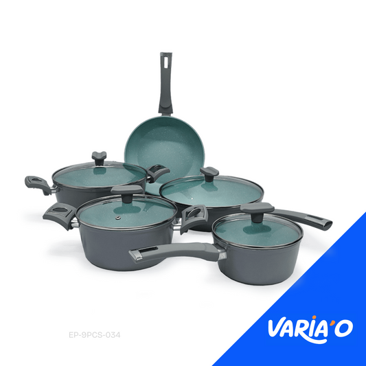 Juego de Ollas Marble Epicure Hampton Inducción 9 Piezas